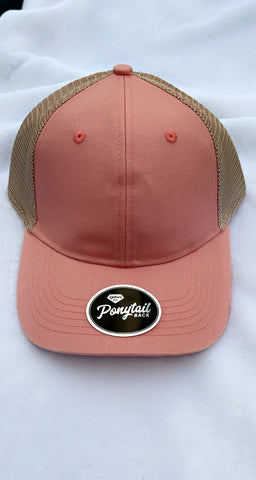 Women's Ponytail Trucker style baseball cap