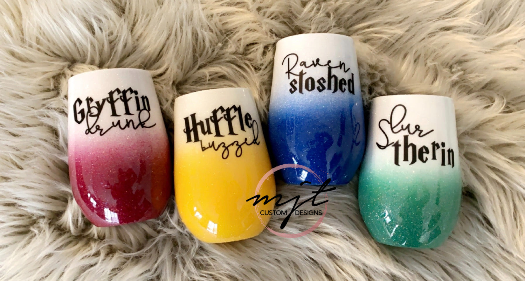Drunk Hogwart Houses Wine set