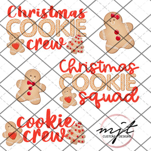 Christmas Cookie Crew/Squad - 5  PNG File