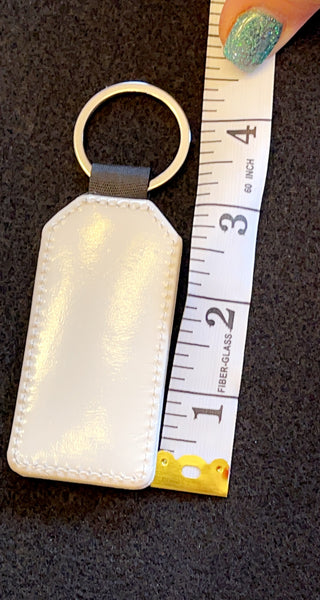 Sublimation Rectangle Leatherette Keychain