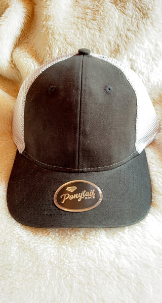 Women's Ponytail Trucker style baseball cap