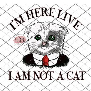 I am not a cat - meme-  PNG File
