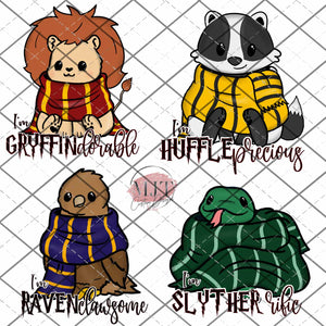 Kid Cuteness Baby Hogwarts Houses -  PNG  Files
