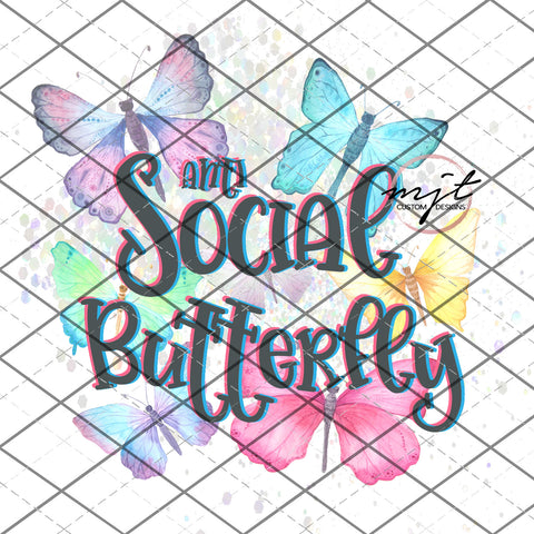 Anti-Social Butterfly - Spring - PNG File