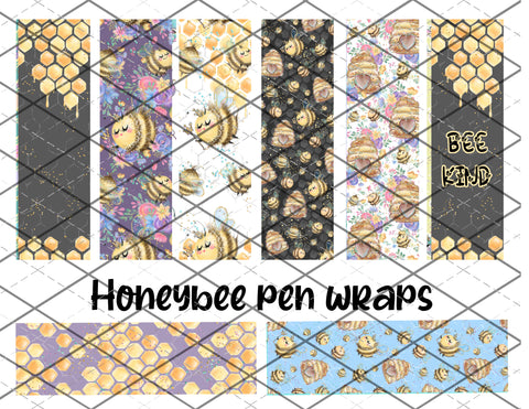 Bee - honeybee pen wrap files - PNG Files