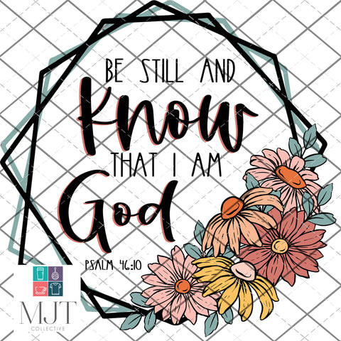 be still and know - PNG Files - one wrap, one spot image