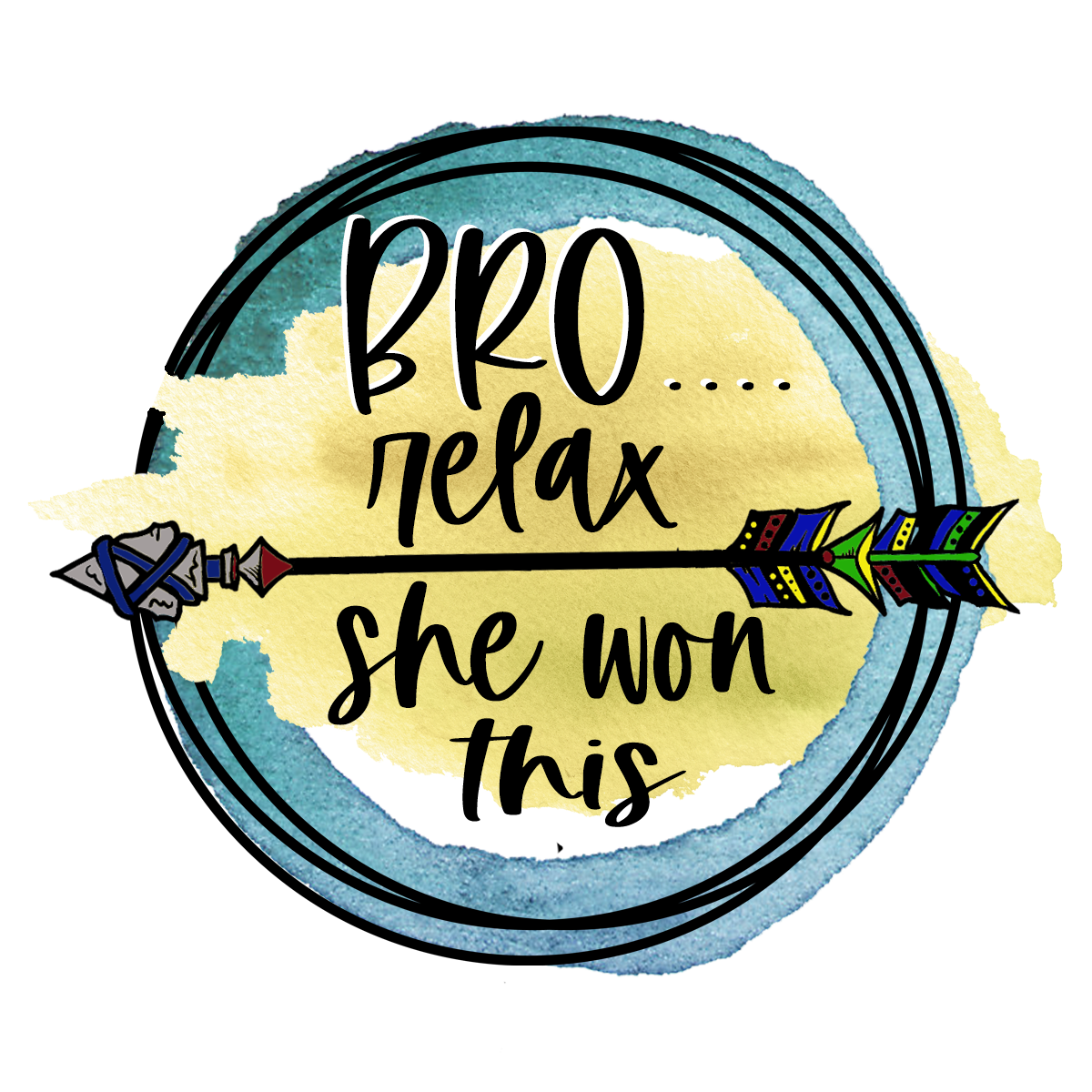 BRO - relax - PNG files - plain and sticker outline