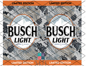 Busch Light Digital Camo tumbler wrap PNG file - DOWNLOAD for waterslides/sublimation