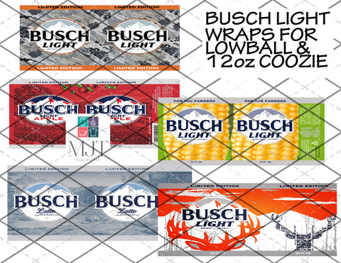Busch Light lowball tumbler/coozie wrap PNG files - DOWNLOAD for waterslides/sublimation