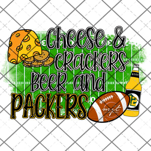 Cheese adn Crackers, Beer and Packers PNG File