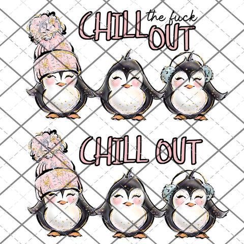 Chll OUT penguin double  PNG File