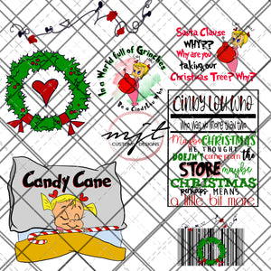 Cindy Lou Who Christmas PNG file - DOWNLOAD for waterslides/sublimation