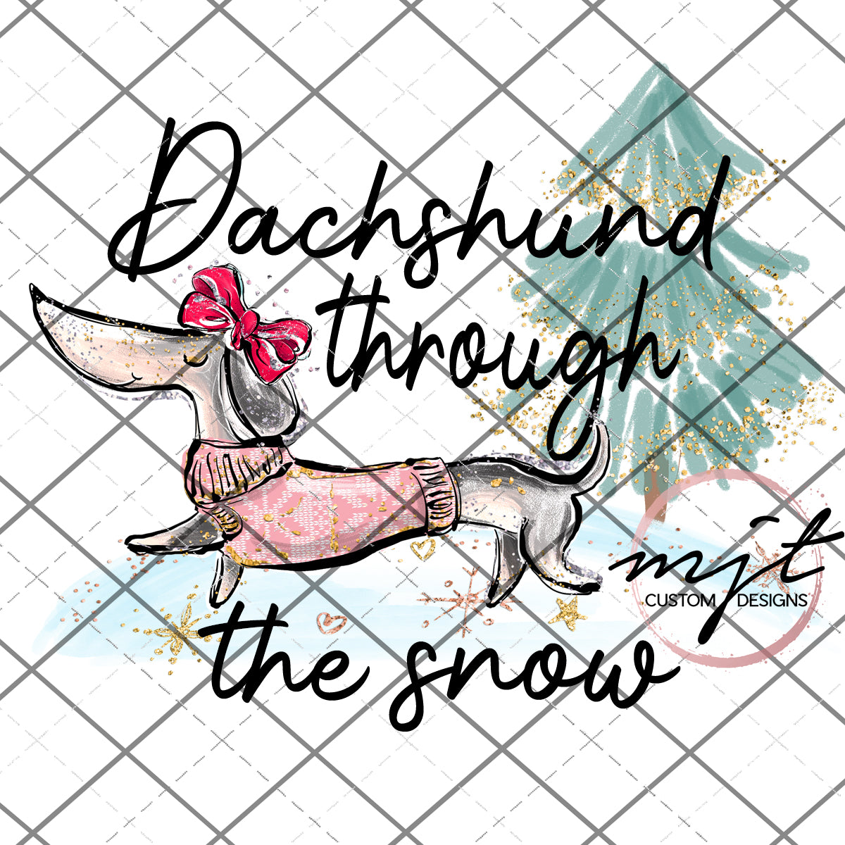 Dachshund through the snow PNG File