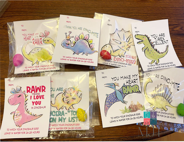 Dinosaur Valentine  DIY KIT - sold in sets of 8 assorted *Digital sold separately*