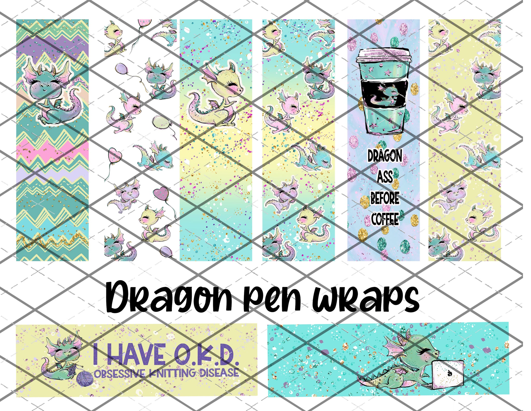 Dragon pen wrap files - PNG Files