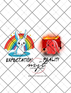 Expectation/Reality Dumpster Fire - PNG File