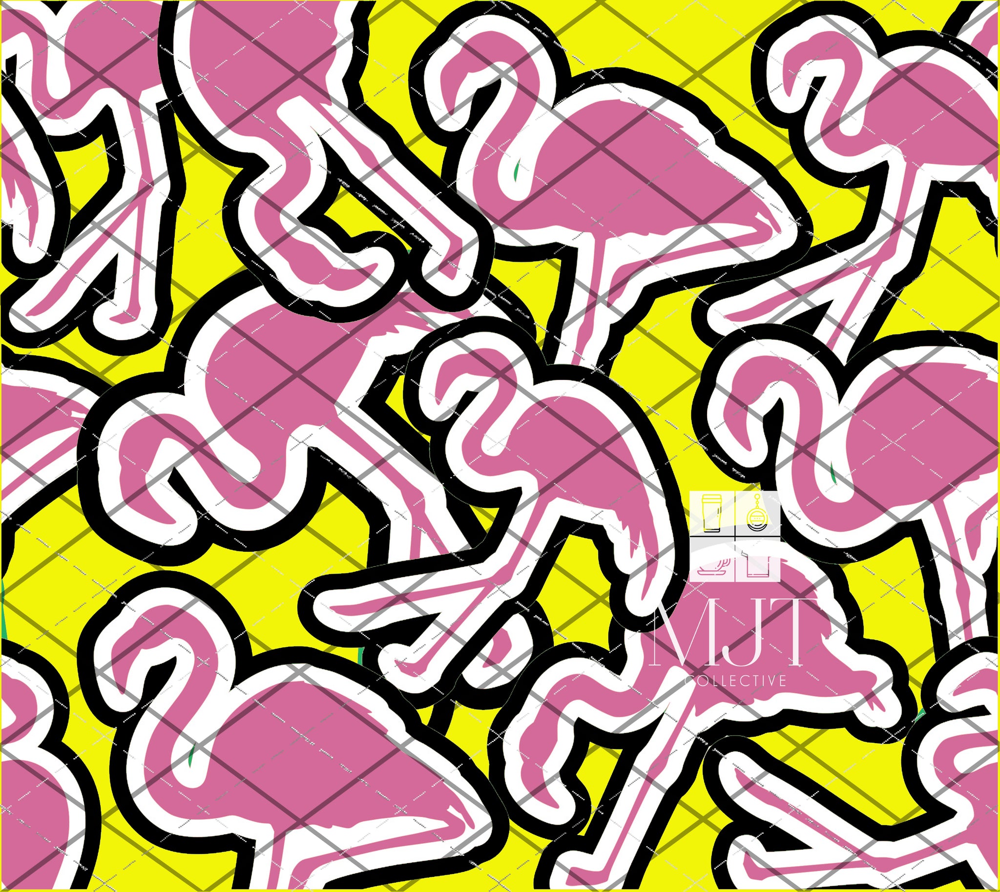 Flamingo - seamless cut SVG File