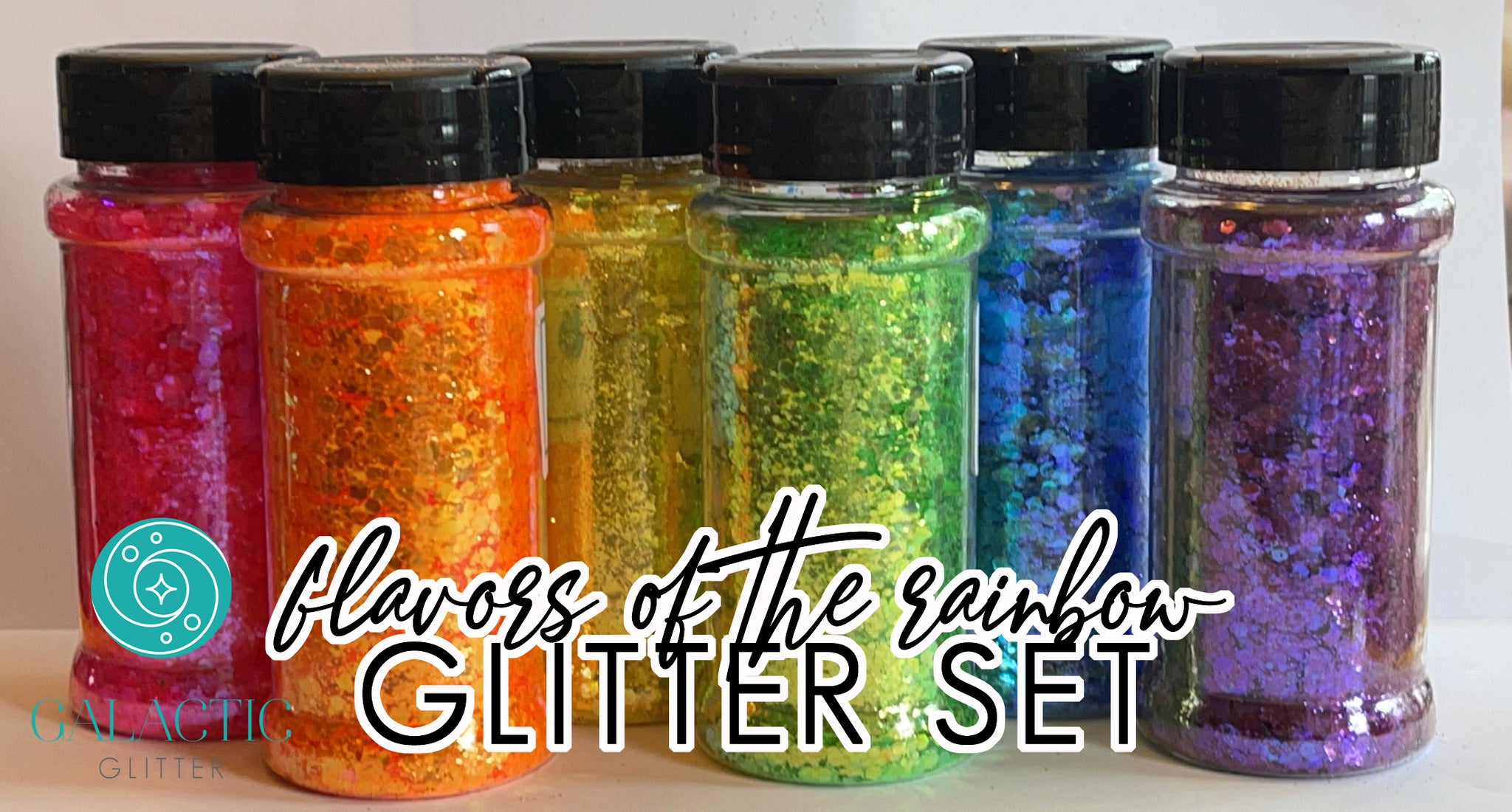 Flavors of the Rainbow  glitter pack - 6 glitters
