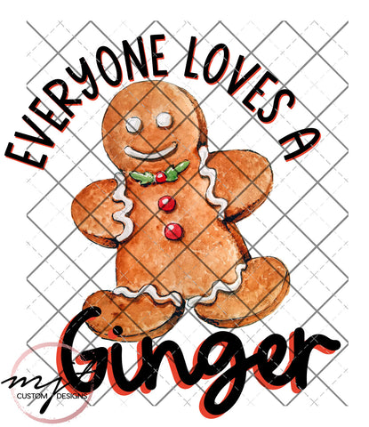 Everyone loves a ginger-  classic and cutesy - funny christmas PNG File
