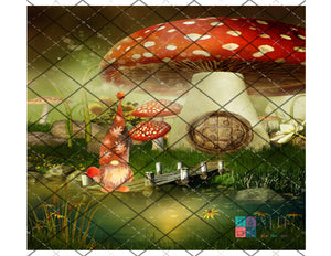 Gnome and Mushroom house -  Full Wrap**PNG file - DOWNLOAD for waterslides/sublimation