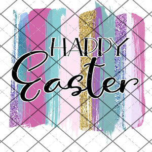 Happy Easter Rainbow glitter -  PNG File