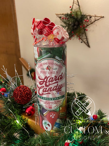 Hard Candy Christmas-  20oz tumbler with topper