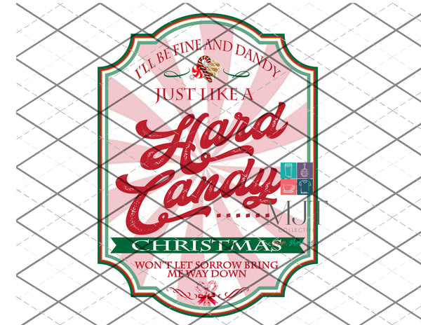 Hard Candy Christmas - label and wrap PNG files - DOWNLOAD for waterslides/sublimation