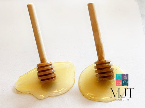 Honey Dipper with epoxy "honey spill"   -  2 pieces
