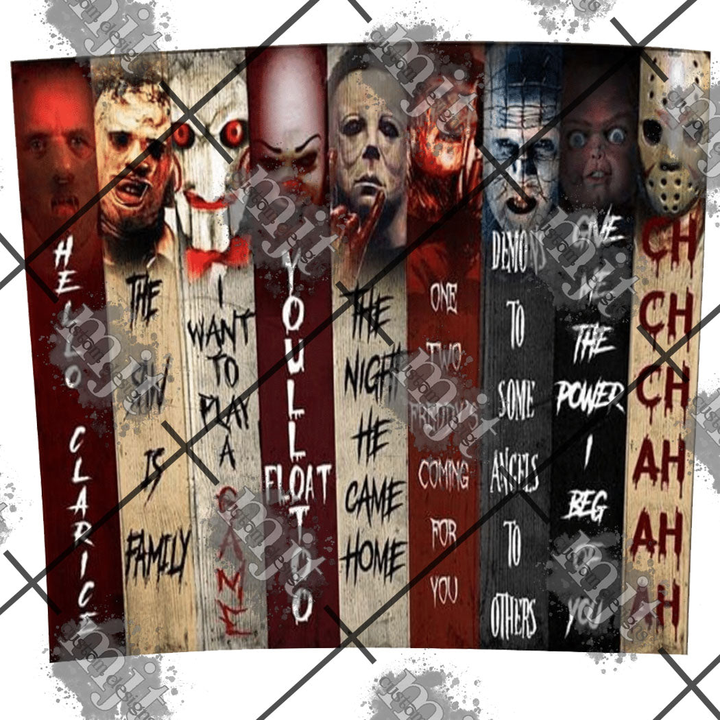 Horror Movie - Full Wrap**PNG file - DOWNLOAD for waterslides/sublimation