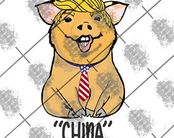 China Trump Pig  -  PNG File