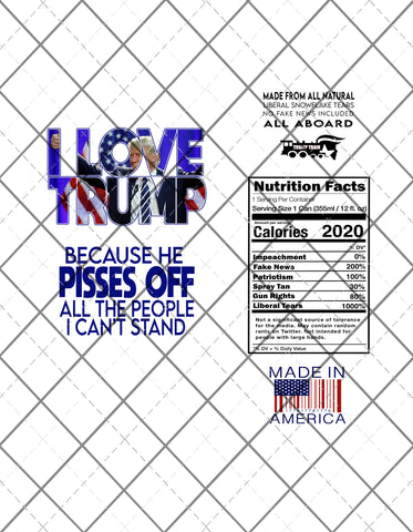 I Love Trump -full cup - PNG Files