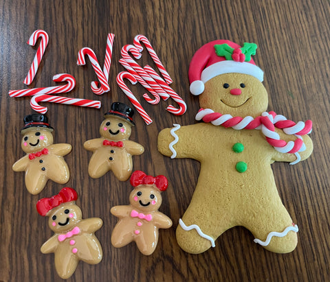 gingerbread cookie topper kit- 15 pieces