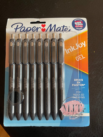 Inkjoy Gel Black pen 4 or 8 pack