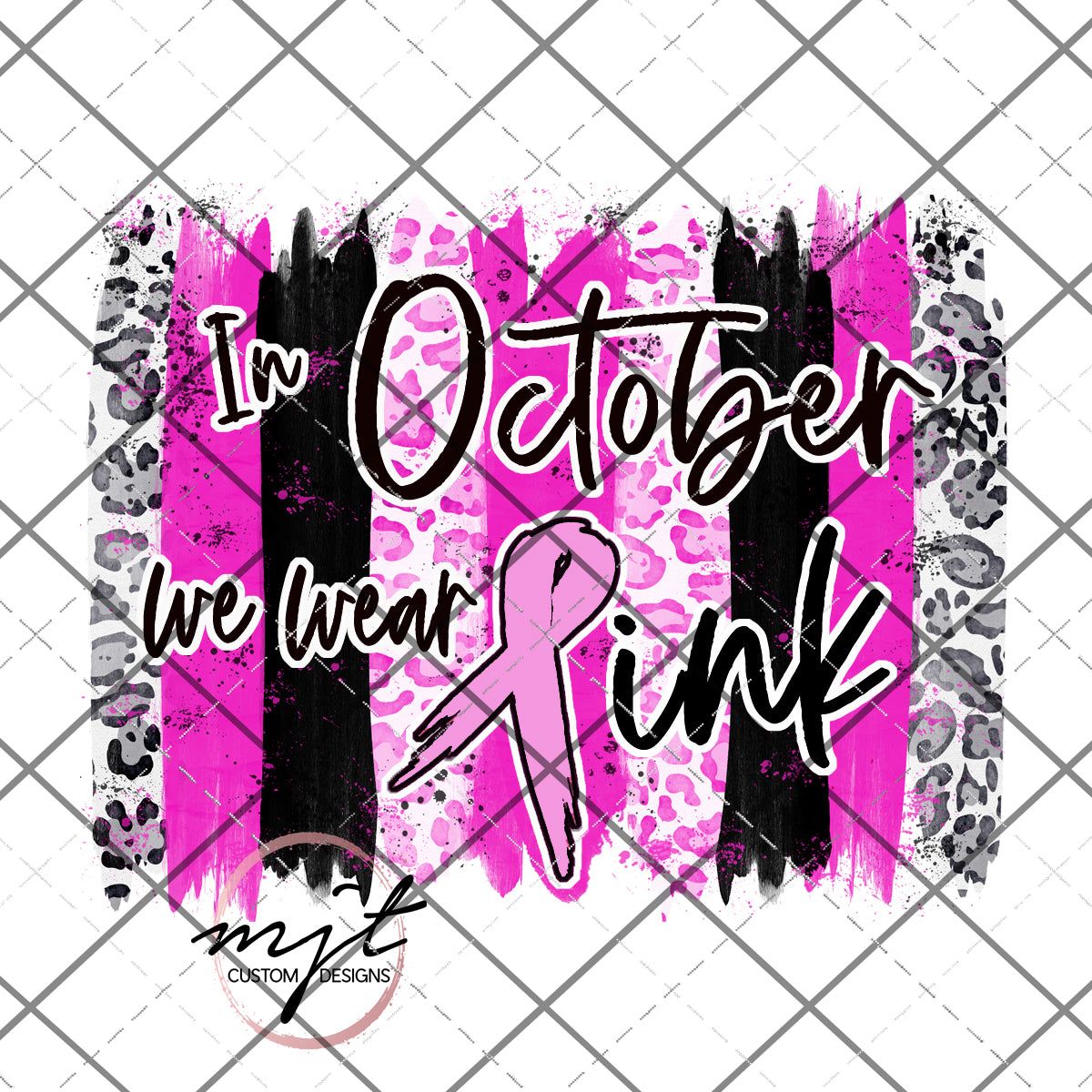 In October we wear pink PNG File