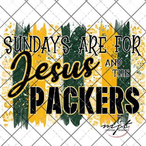 Sundays are for Jesus and the Packers-  PNG File