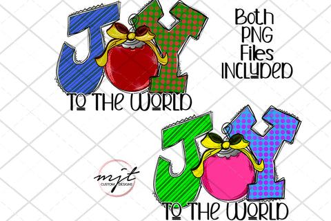 Joy to the World -  hand drawn- PNG File