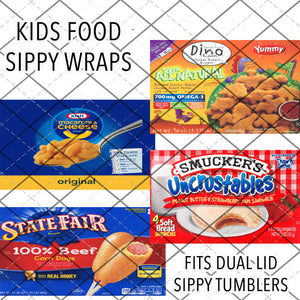 Toddler Foods theme Sippy Cup Wraps - 4 images