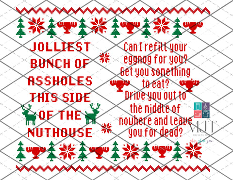 Lampoons Christmas ugly sweater wrap PNG file - DOWNLOAD for waterslides/sublimation