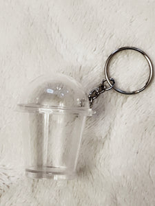 Dome Lid Cups Keychain Blanks  - set of 5