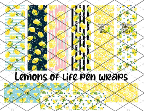 Lemons of Life pen wrap files - PNG Files