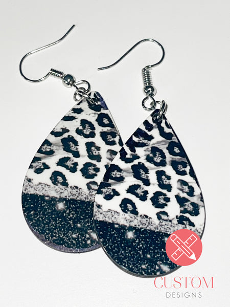 Leopard Teardrop earrings - choose design