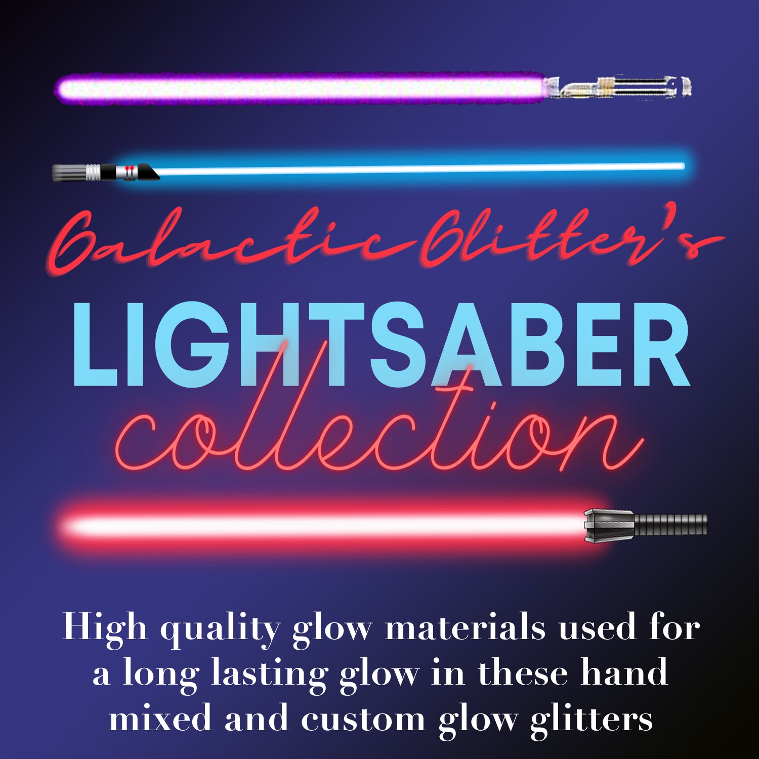 THE LIGHTSABER COLLECTION - 6 GLOW glitter set