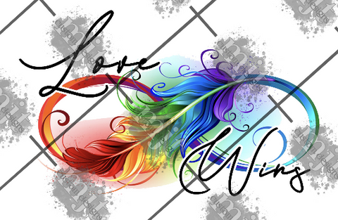 Love Wins - Rainbow Infinity Printed Waterslide