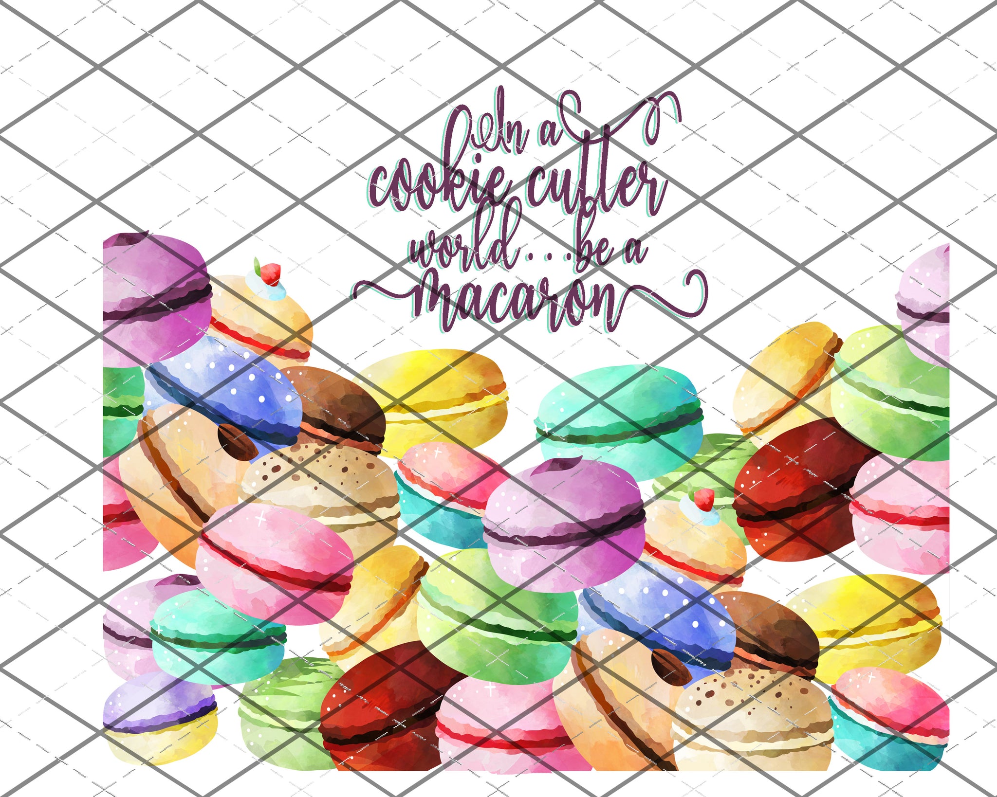 Be a Macaron -  Full Wrap**PNG file - DOWNLOAD for waterslides/sublimation