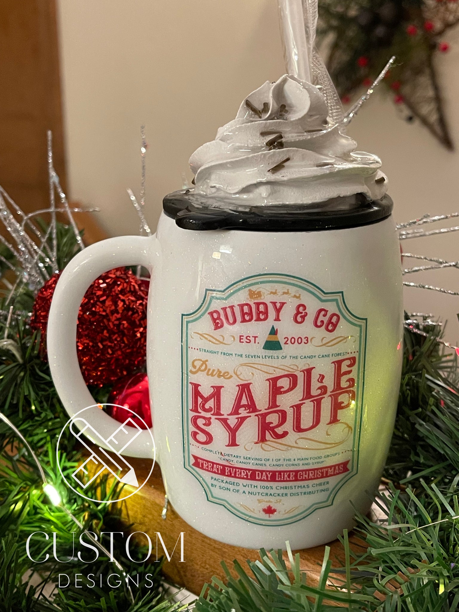Maple Syrup - Buddy the Elf -  14oz tumbler with topper