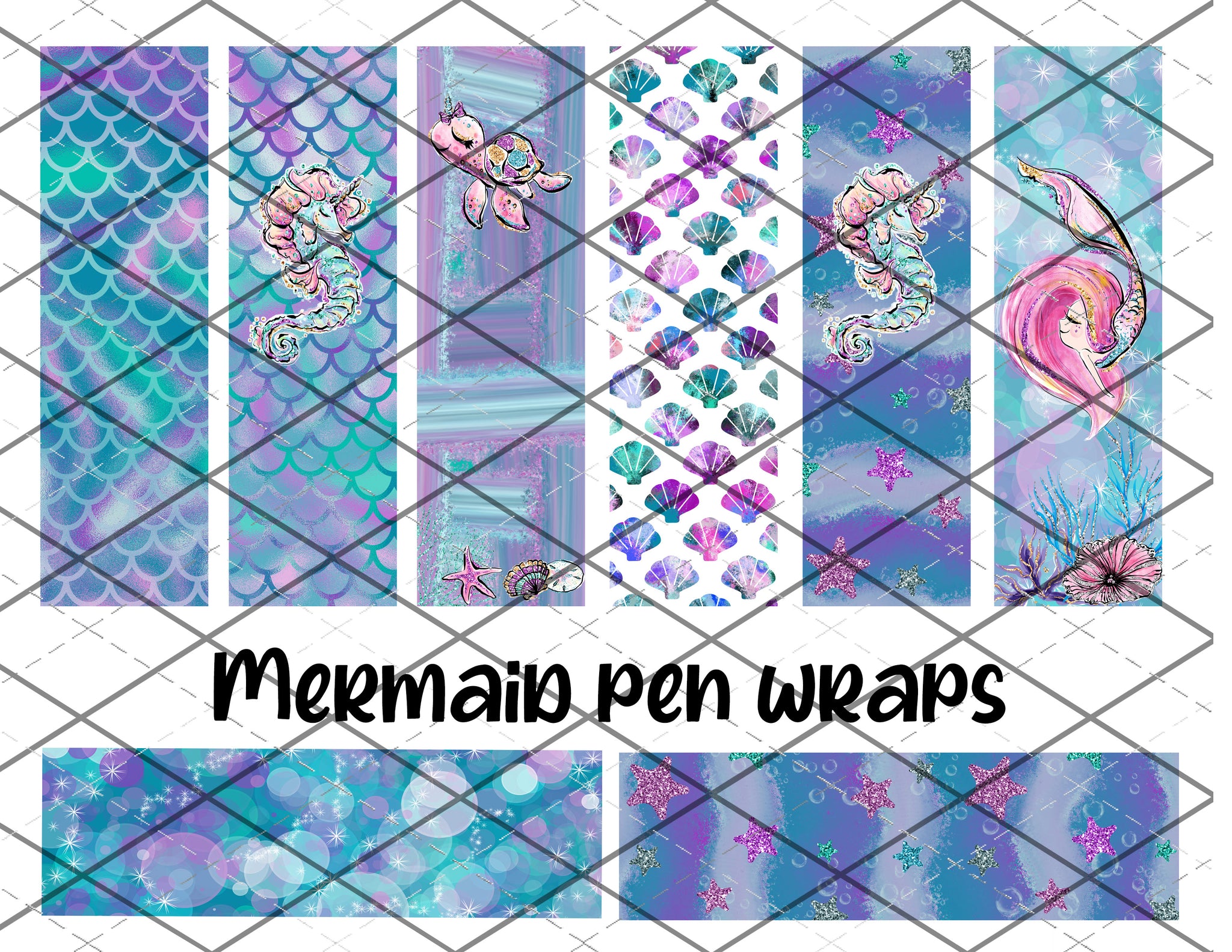 Mermaid pen wrap files - PNG Files