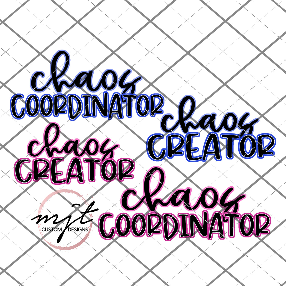 Mommy and Me chaos set - SVG AND PNG Files