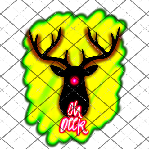 Oh Deer (Neon)-  PNG File