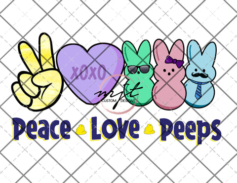 Peace Love Peeps - PNG File