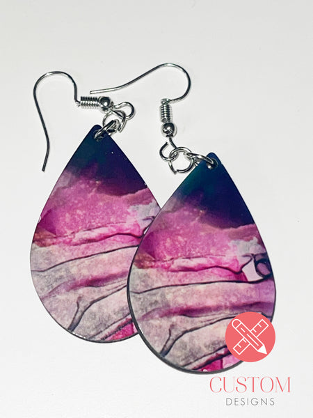 Watercolor Teardrop earrings
